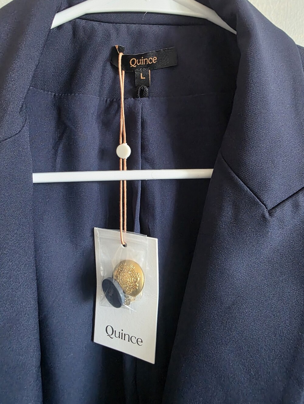 Quince Scuba Captain's Convertible Blazer Double Breast Nautical Style Jacket L - Picture 12 of 15